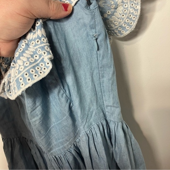 Lovers + Friends off the shoulder ruffle chambray mini dress size XS - Picture 4 of 10